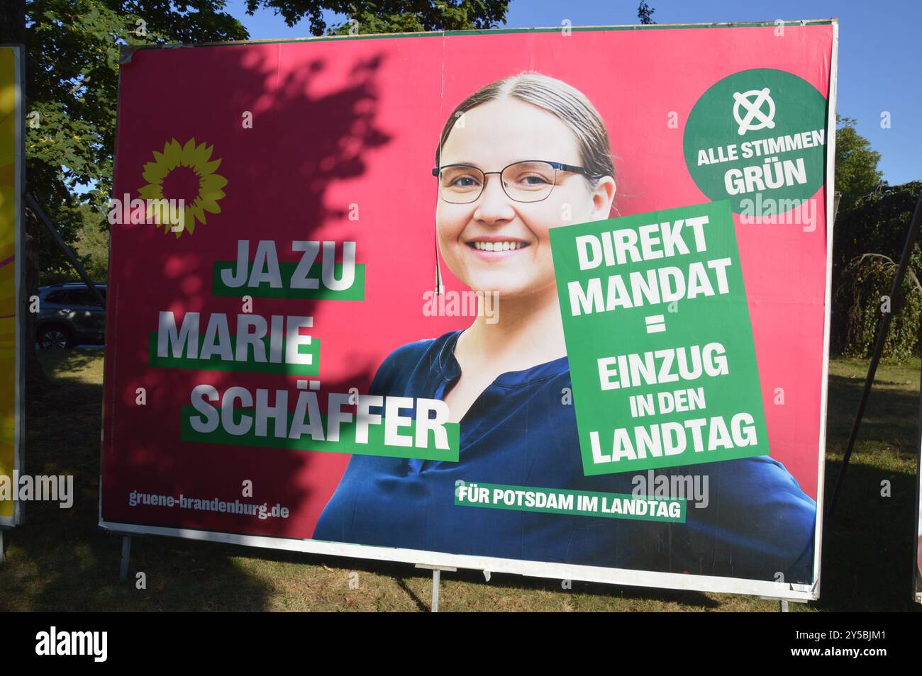Potsdam, Deutschland - 20. September 2024 - Wahlplakate in Potsdam zur Landtagswahl 2024 Brandenburg. (Foto: Markku Rainer Peltonen) Stockfoto