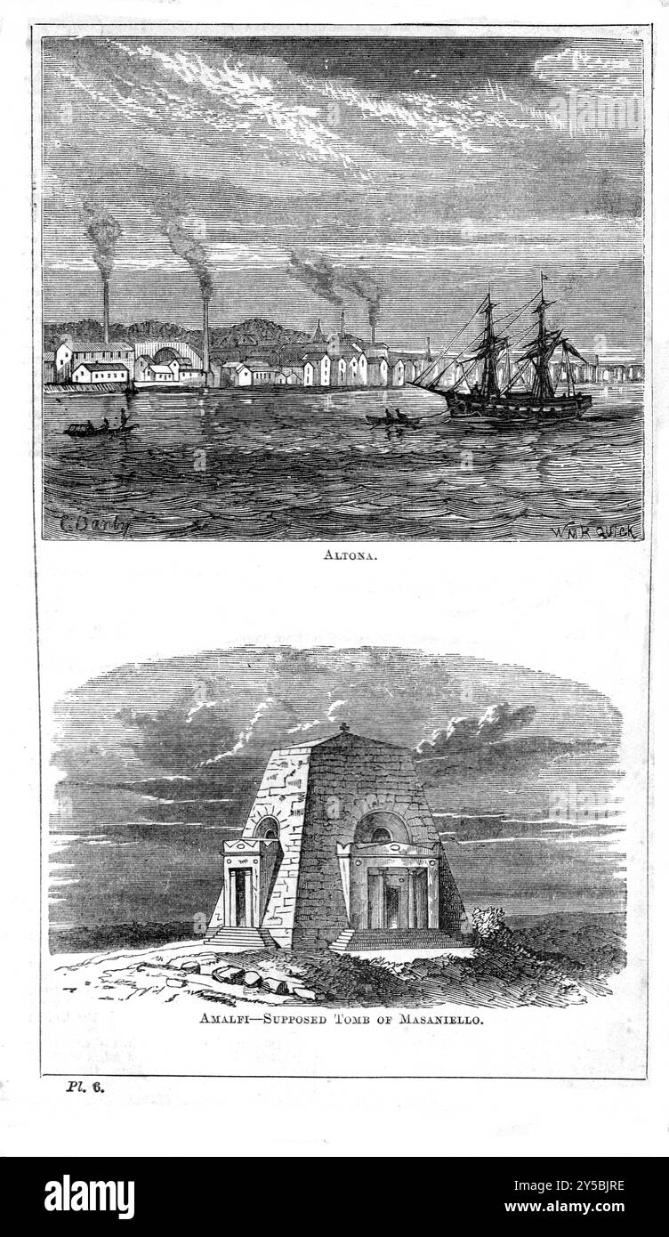 Plate 6 - Altona, Amalfi - BEETONS GEOGRAPHIE-WÖRTERBUCH. A Universal Gazetteer, veröffentlicht von London Ward, Lock and Tyler 1868 Stockfoto