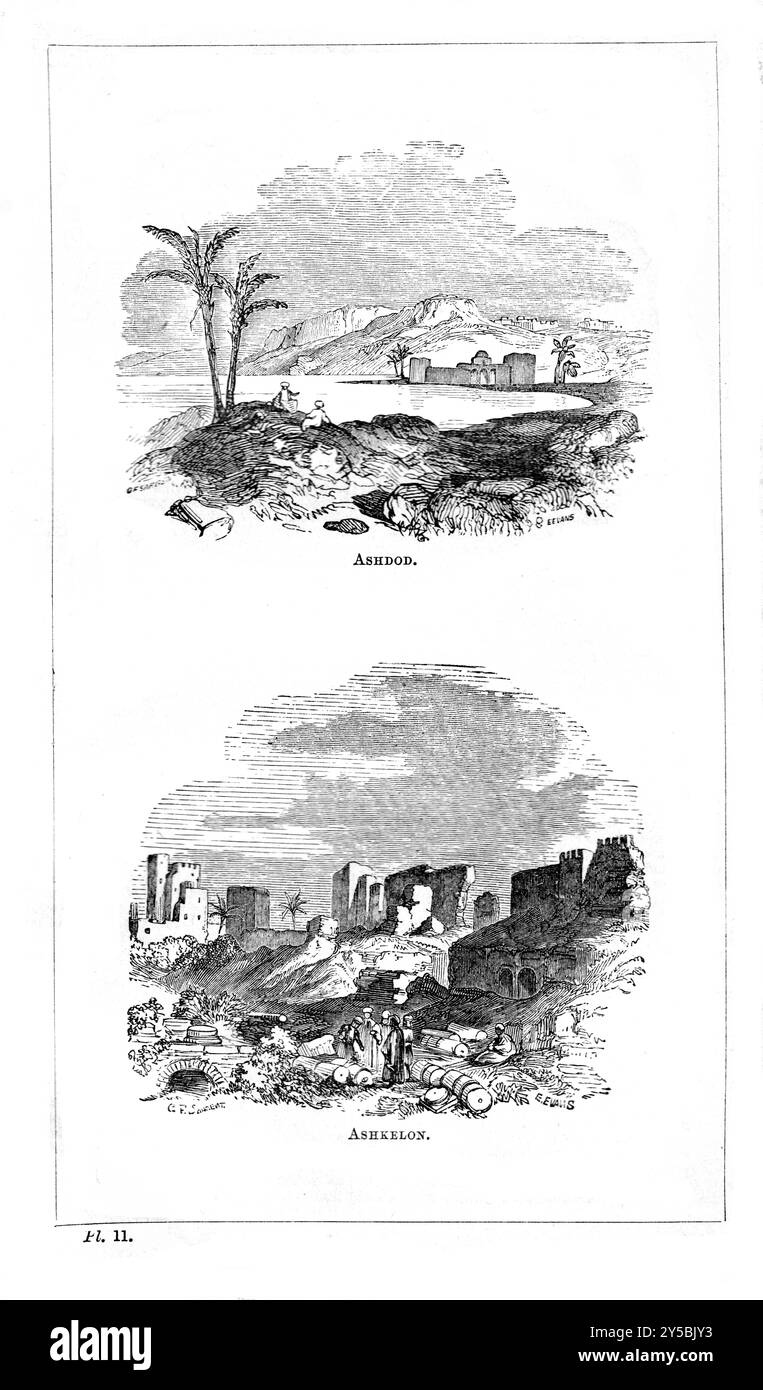 Platte 11 - Ashdod, Ashkelon - BEETONS WÖRTERBUCH DER GEOGRAPHIE. A Universal Gazetteer, veröffentlicht von London Ward, Lock and Tyler 1868 Stockfoto