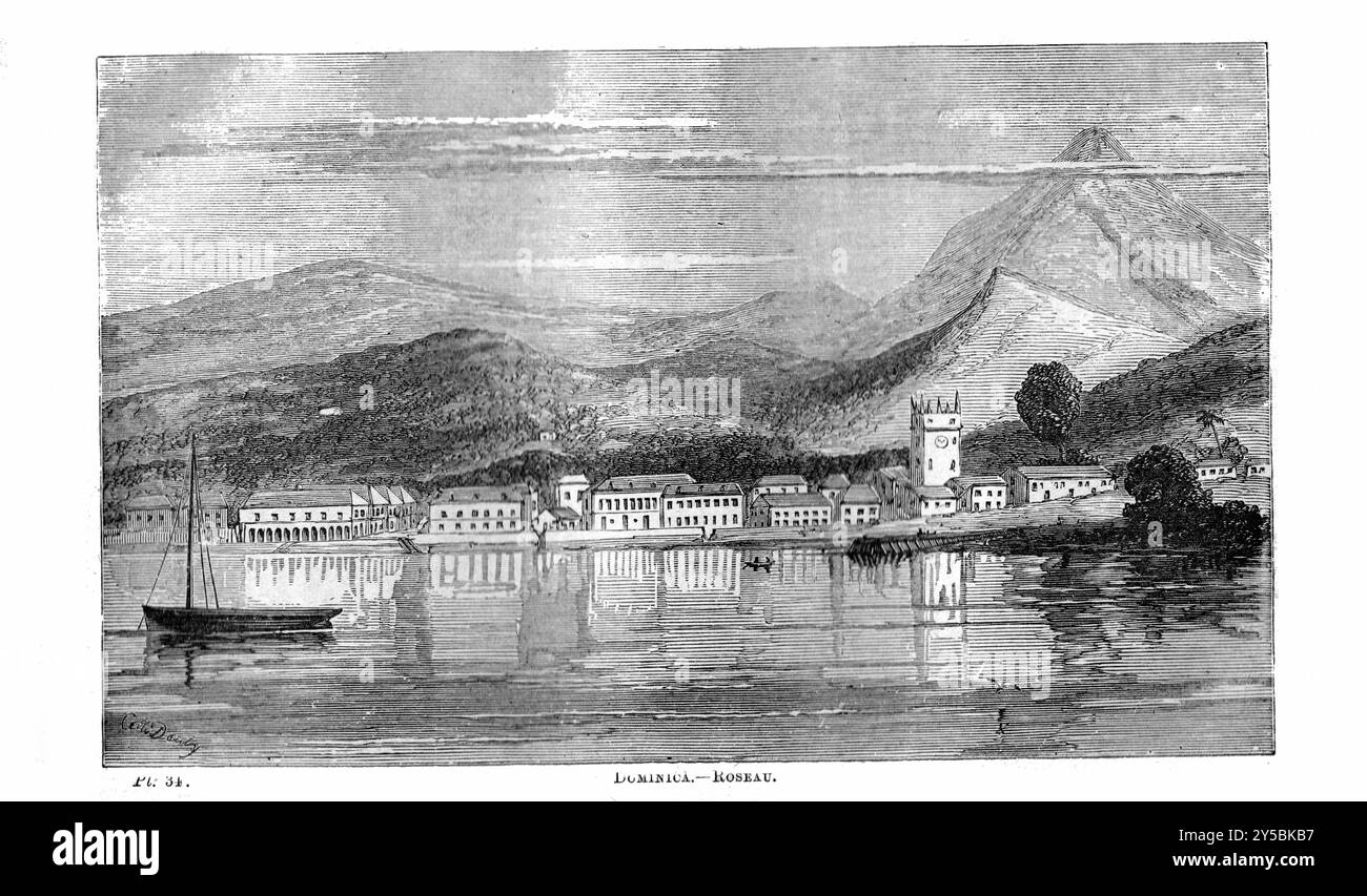 Plate 34 - Roseau, Dominica - BEETONS WÖRTERBUCH DER GEOGRAPHIE. A Universal Gazetteer, veröffentlicht von London Ward, Lock and Tyler 1868 Stockfoto