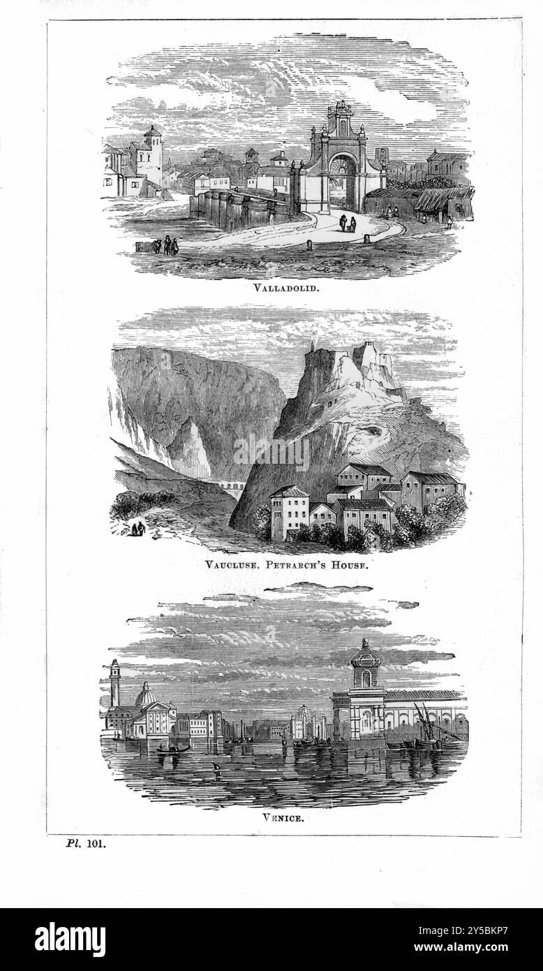 Plate 101 - Valladolid, Vaucluse, Venedig - BEETONS WÖRTERBUCH DER GEOGRAPHIE. A Universal Gazetteer, veröffentlicht von London Ward, Lock and Tyler 1868 Stockfoto