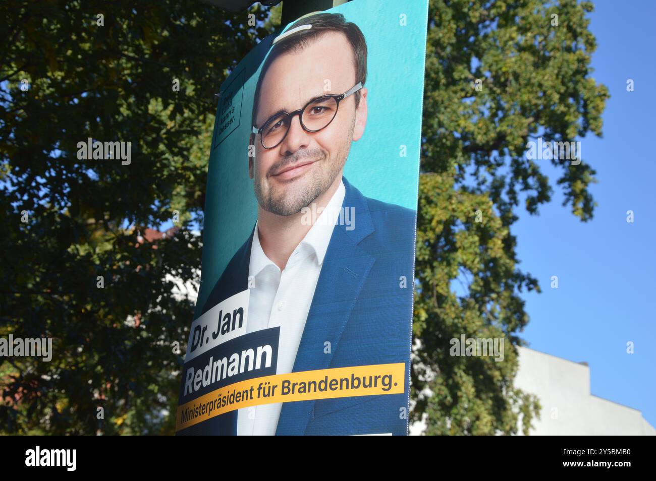 Potsdam, Deutschland - 20. September 2024 - Wahlplakate in Potsdam zur Landtagswahl 2024 Brandenburg. (Foto: Markku Rainer Peltonen) Stockfoto