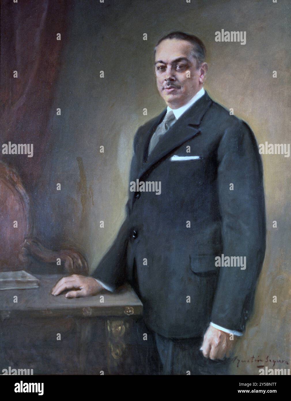 MARTINEZ BARRIO, DIEGO. POLITICO ESPAÑOL . SEVILLA 1883 - 1962. OLEO DE AGUSTIN SEGURA. Stockfoto