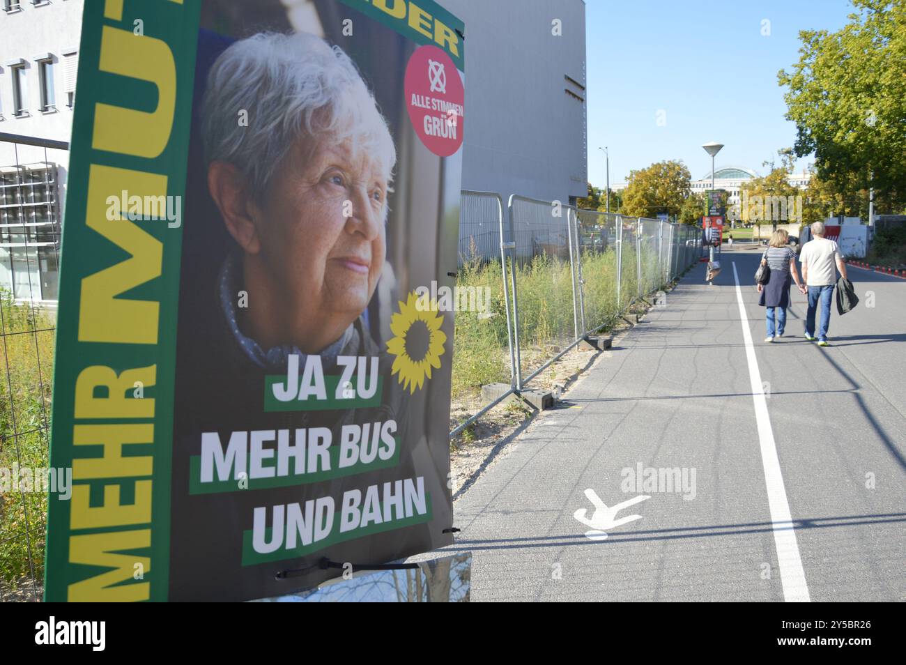 Potsdam, Deutschland - 20. September 2024 - Wahlplakate in Potsdam zur Landtagswahl 2024 Brandenburg. (Foto: Markku Rainer Peltonen) Stockfoto
