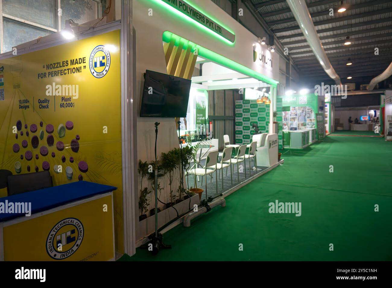 Gandhinagar, Gujarat, Indien. September 2024. 13 Agri Asia Ausstellung 2024 Ansichten Von Ständen. Quelle: Nasirkhan Davi/Alamy Live News Stockfoto