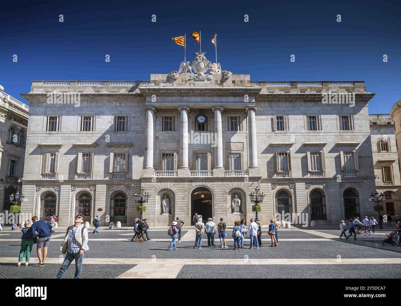 Generalitat Palast Gebäude der katalanischen Regierung an der Plaza de Sant Jaume barcelona spanien Stockfoto