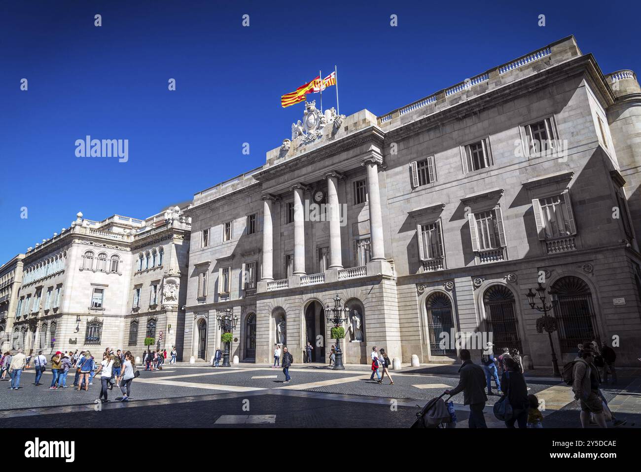 Generalitat Palast Gebäude der katalanischen Regierung an der Plaza de Sant Jaume barcelona spanien Stockfoto