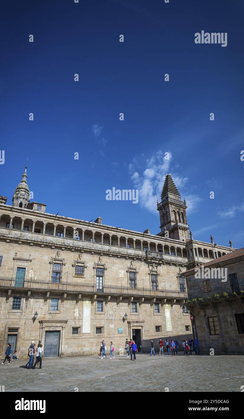Wahrzeichen der Altstadt Obradoiro-Platz in der Nähe der Kathedrale santiago de compostela spanien Stockfoto