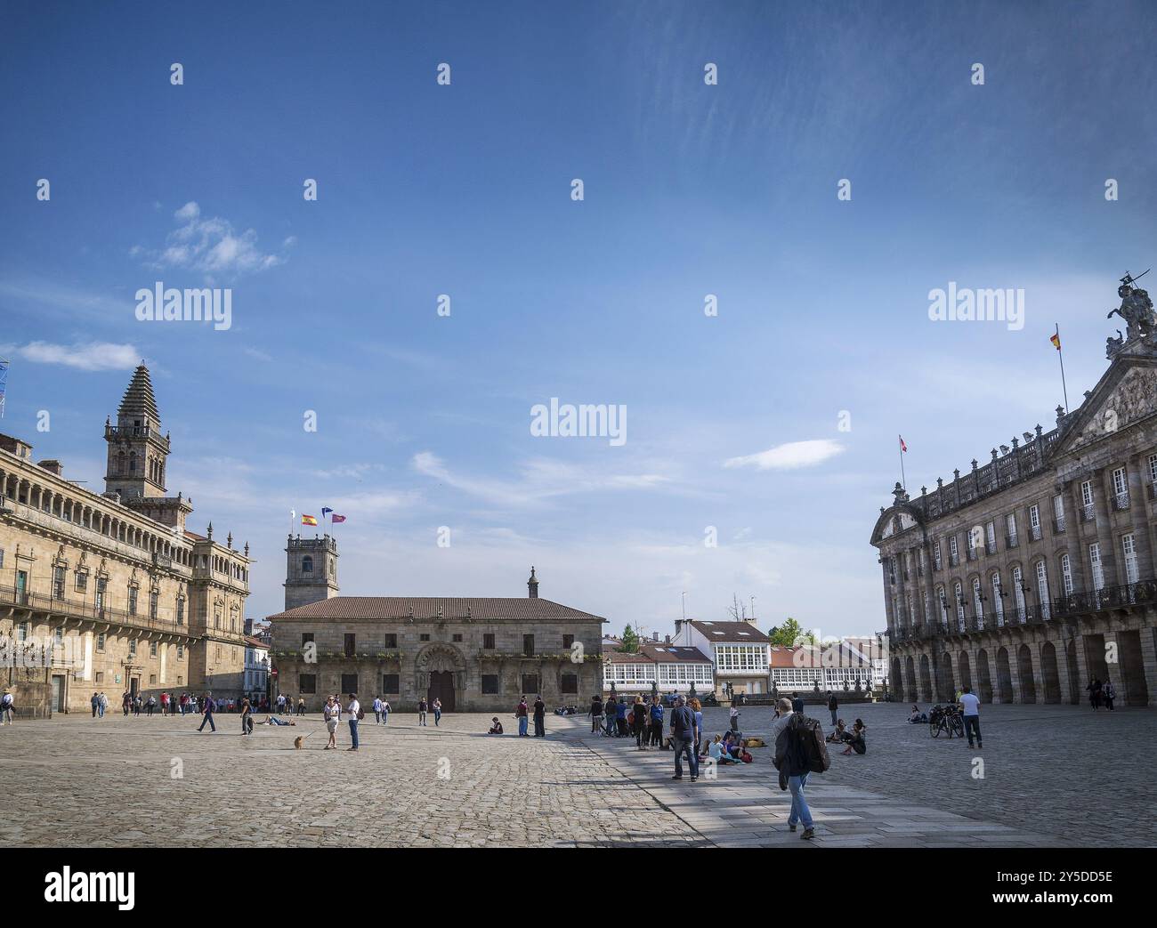 Wahrzeichen der Altstadt Obradoiro-Platz in der Nähe der Kathedrale santiago de compostela spanien Stockfoto