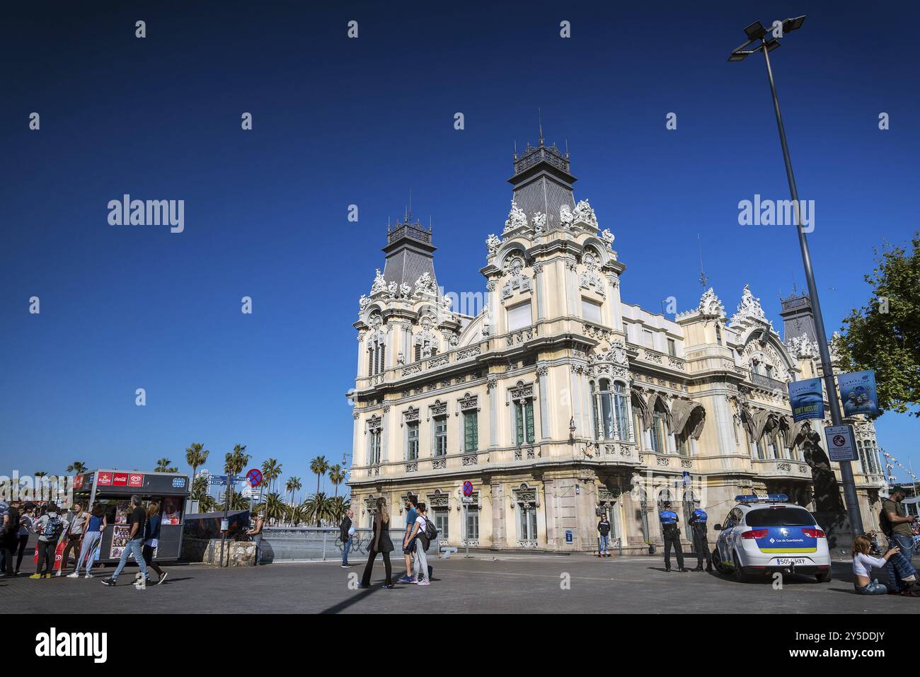 Port vell Wahrzeichen des katalanischen Gebäudes in barcelona Hafengebiet in spanien Stockfoto