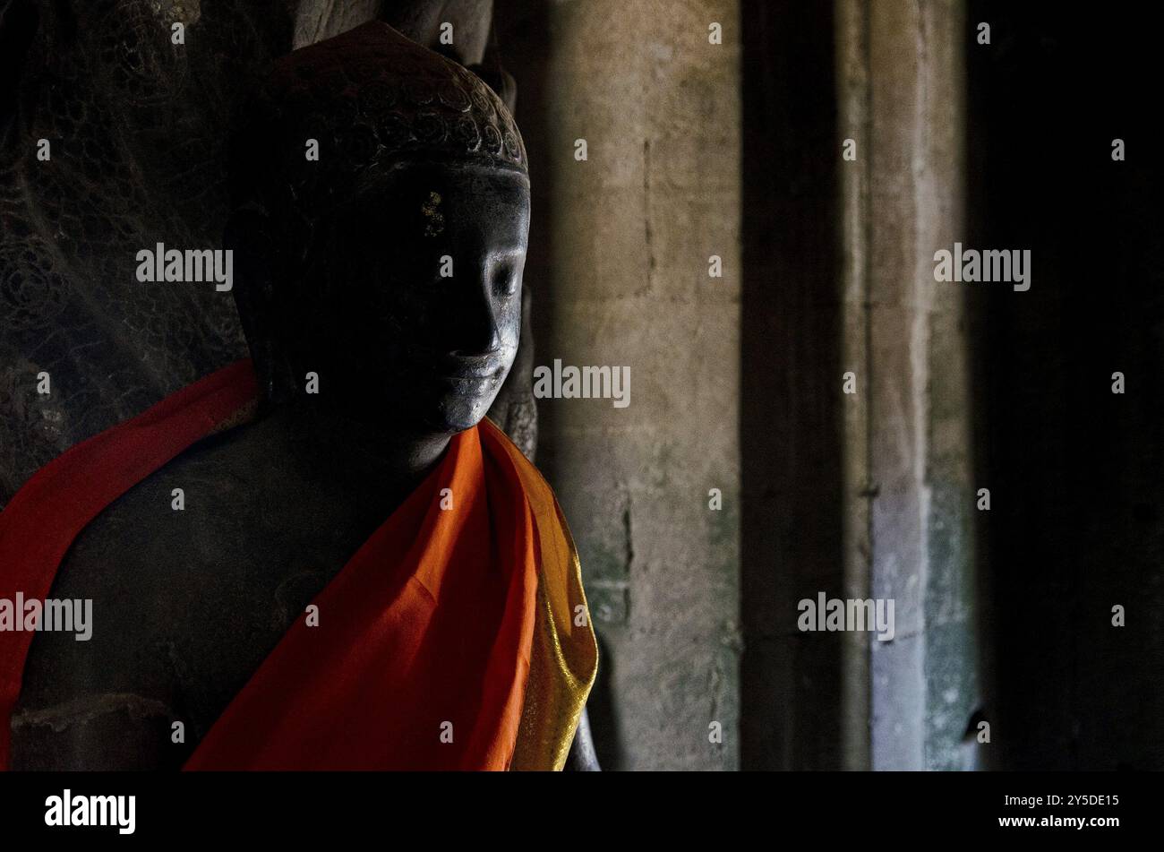 Buddha-Statue in angkor Wat Wahrzeichen der berühmten buddhistischen Tempel in siem Ernte kambodscha asien Stockfoto