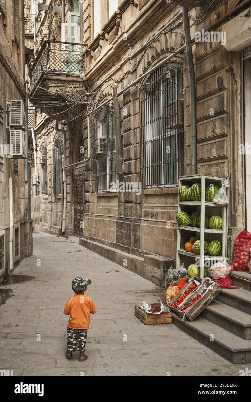 Architektur in baku aserbaidschan Straße Stockfoto