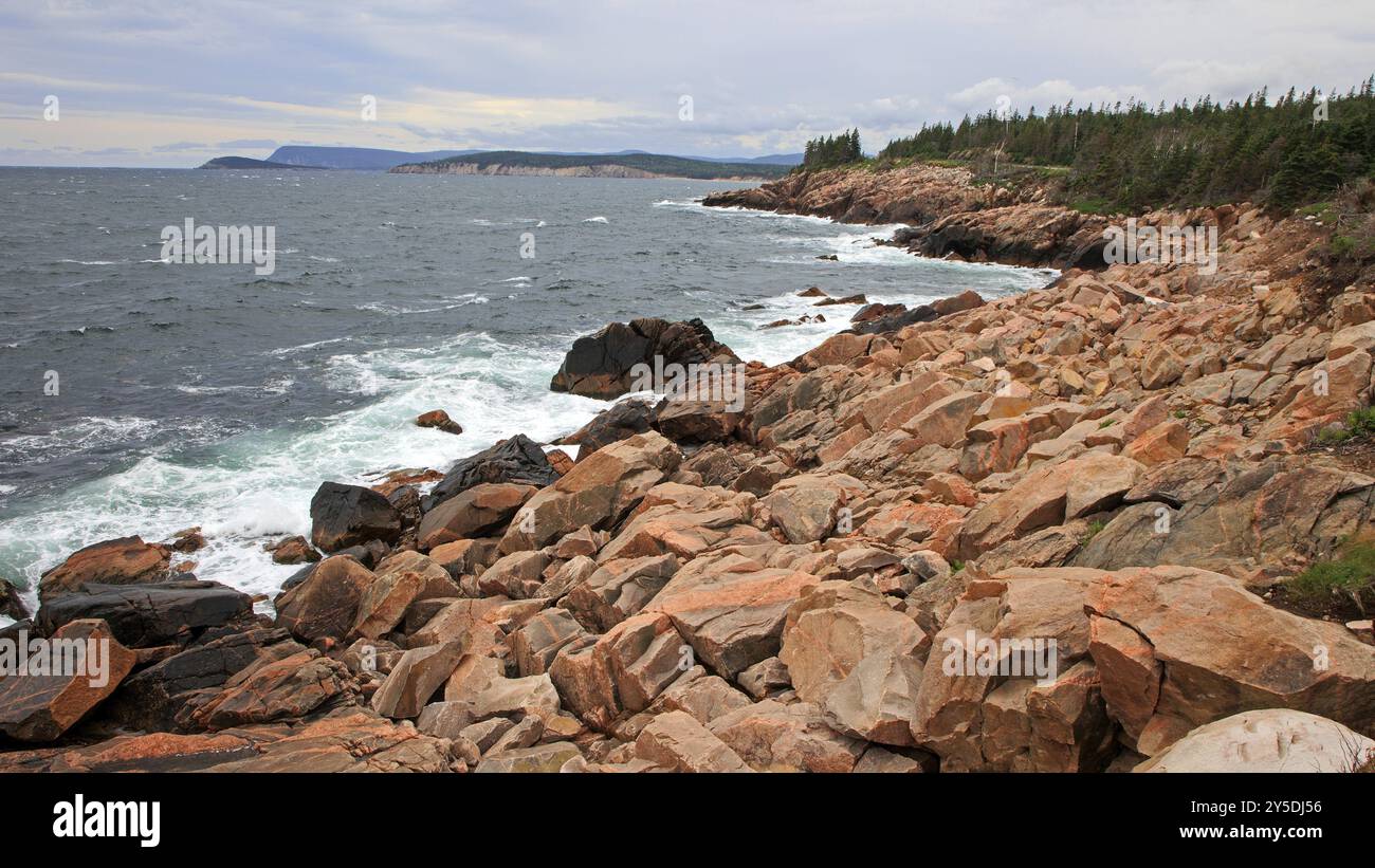 Die Küste des Cape Breton Highlands National Park in Kanada Stockfoto