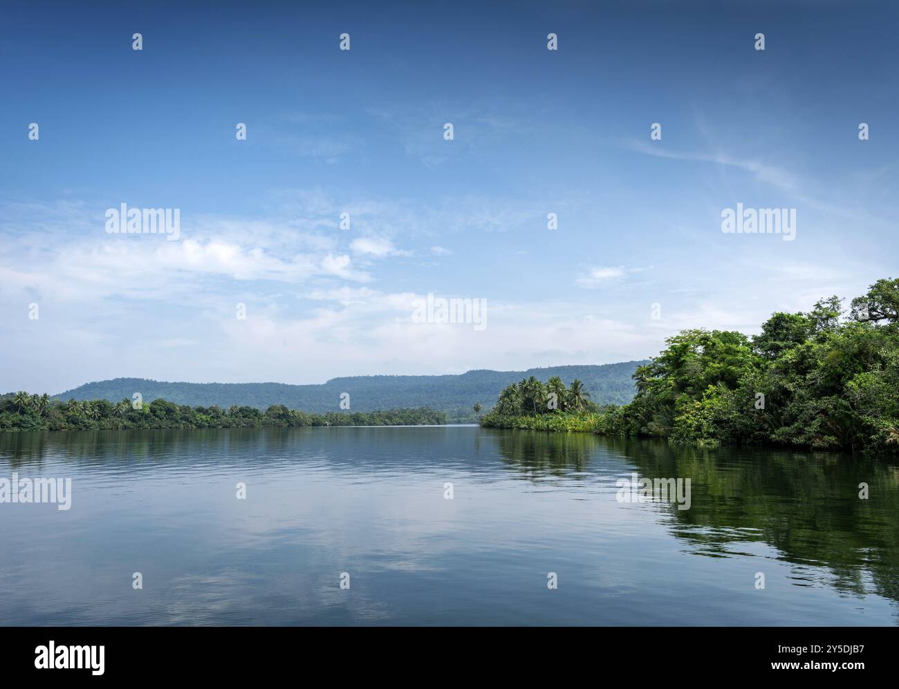 Tatai River Dschungel Natur malerische Landschaft in abgelegenen Kardamombergen kambodscha Stockfoto