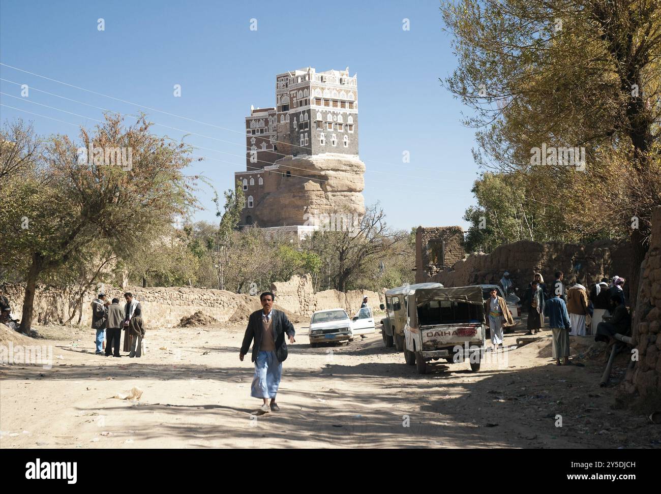 Dorf in der Nähe von sanaa im jemen Stockfoto