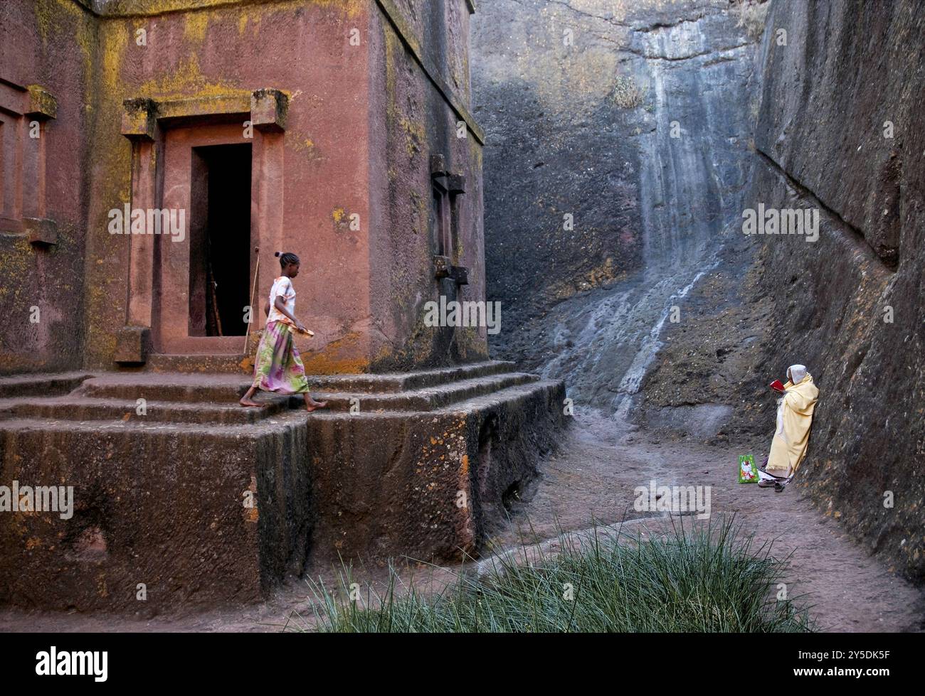 Lalibela Lalibella äthiopien felsengehauene Kirchen Stockfoto