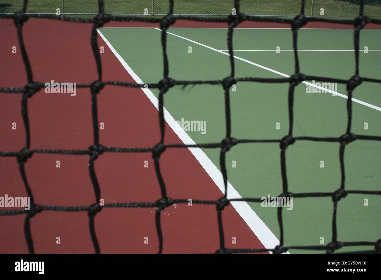 Tennisplatz Net konzentrieren sich auf das Gericht Stockfoto