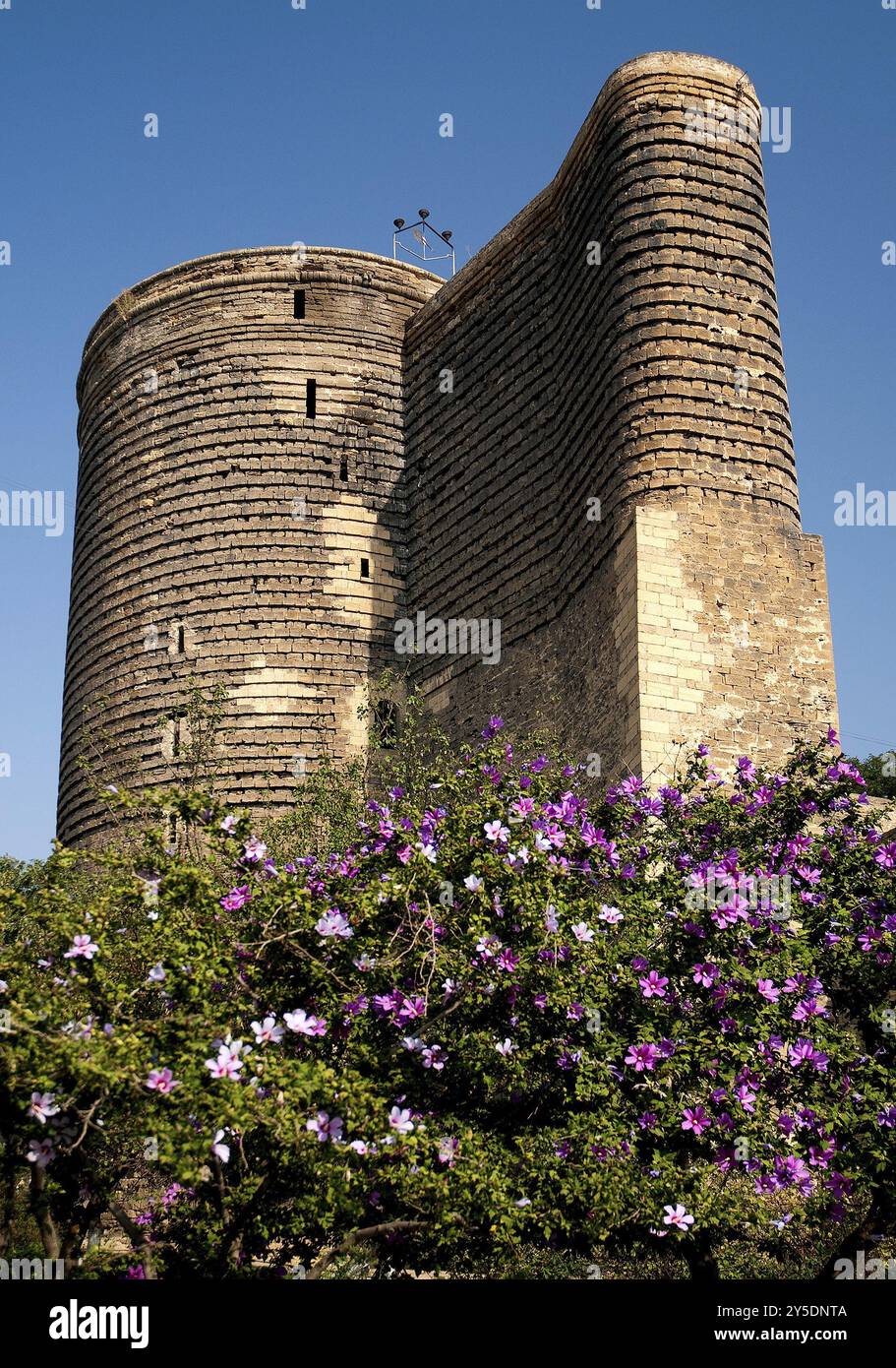 Mädchenturm Wahrzeichen baku aserbaidschan Stockfoto