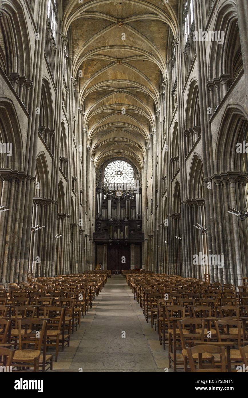 Das Innere des Wahrzeichens der Kathedrale von rouen in frankreich Stockfoto