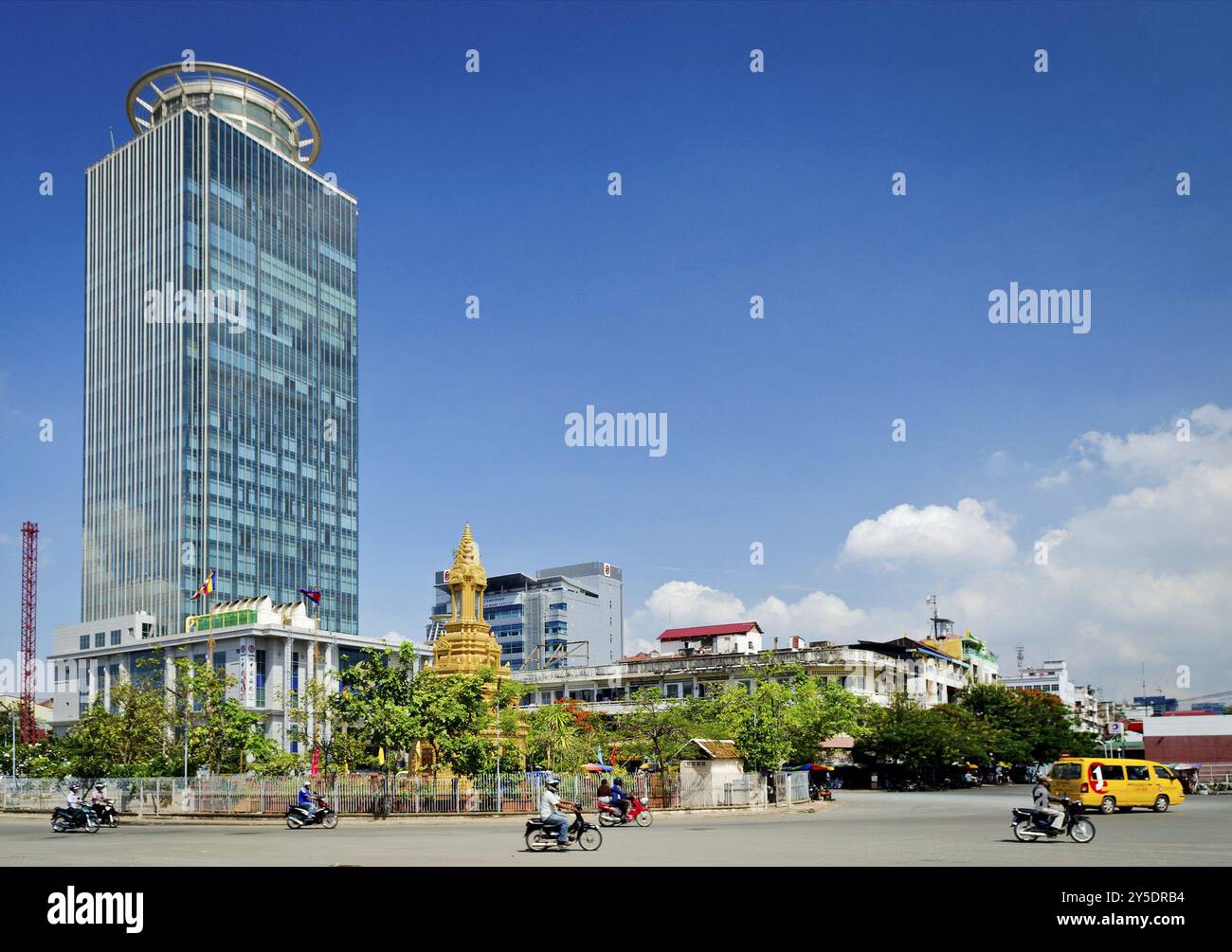 Canadia Bank Tower-moderne Architektur-Gebäude Wolkenkratzer im Zentrum Phnom Penh Stadt Kambodscha Stockfoto