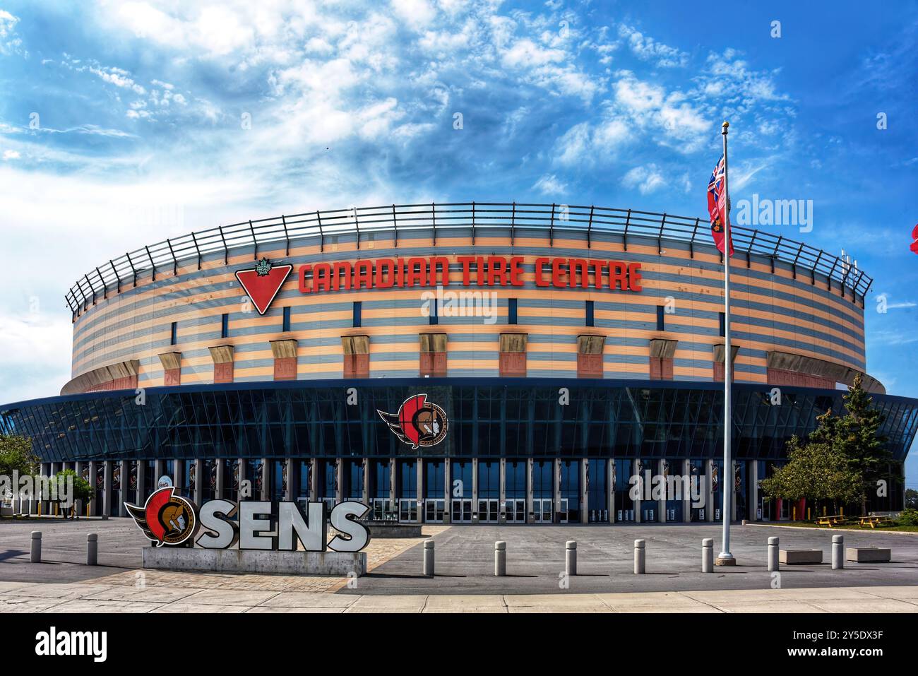 Kanata, Kanada - 21. September 2024: - Das Canadian Tire Centre die Arena, in der seit 1996 die Ottawa Senators der NHL leben. Es ist Locat Stockfoto