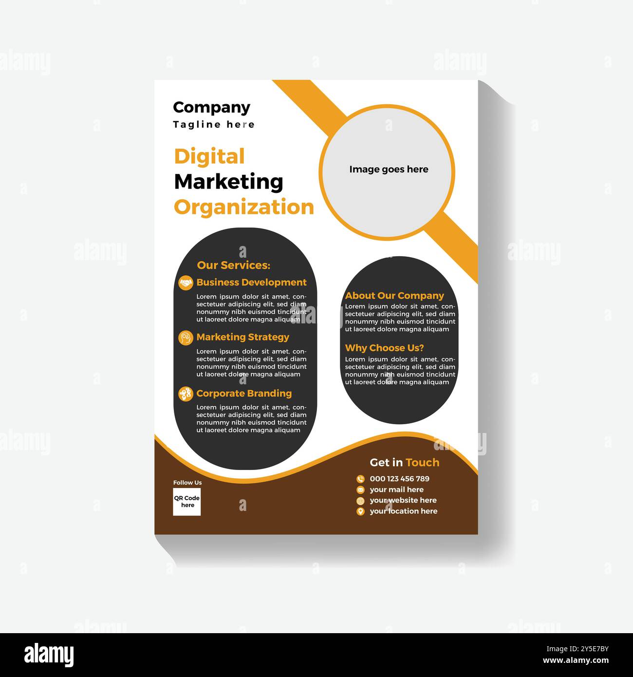 Corporate Modern Creative Business Agency Flyer Vorlage, Poster, Broschüre, Broschüre, Broschüre, Jahresbericht in A4-Papierform. Stock Vektor