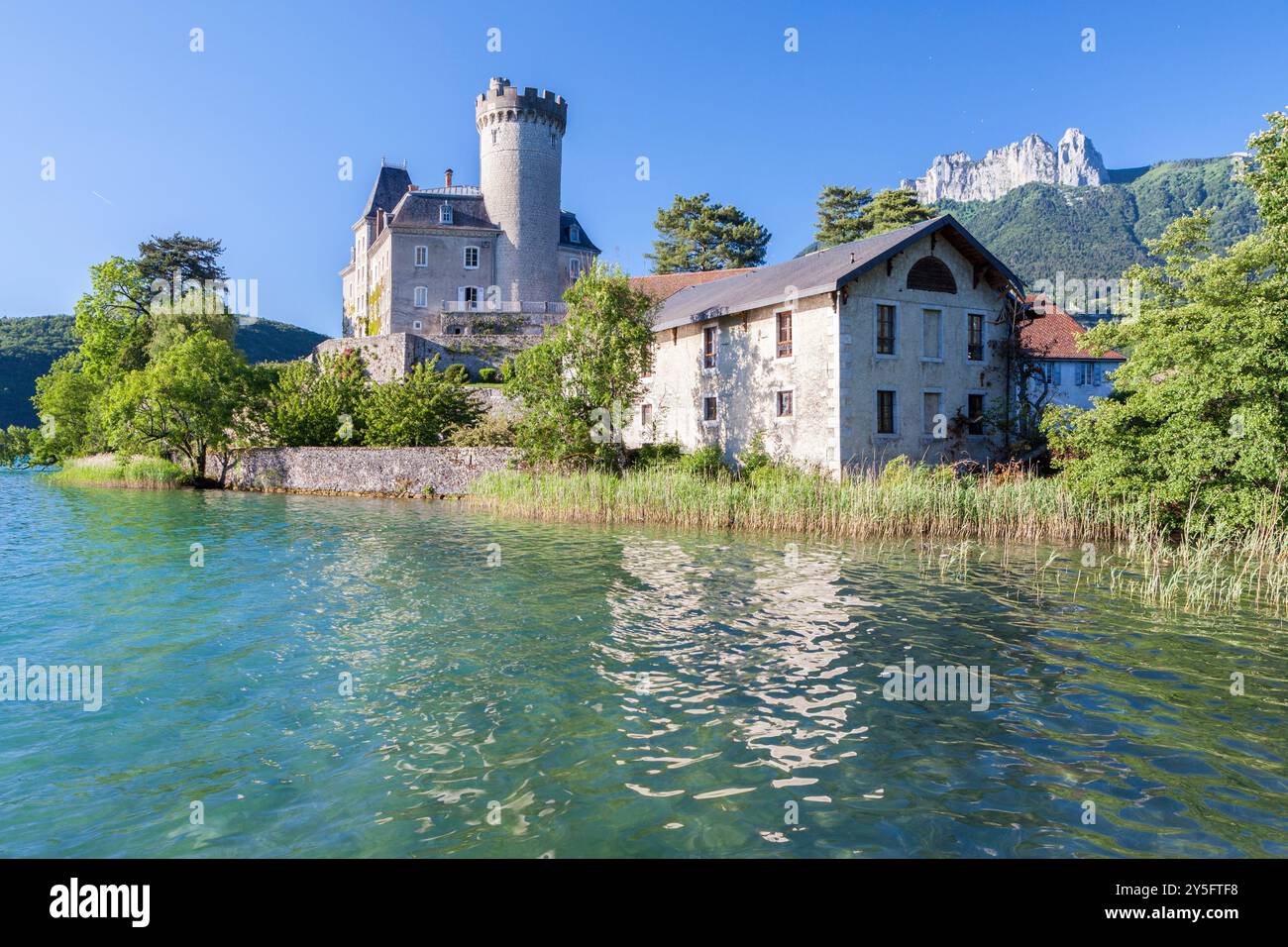 Château Ruphy in Dungt Dorf in Annecy See, Haute-Savoie, Rhône-Alpes, Frankreich Stockfoto