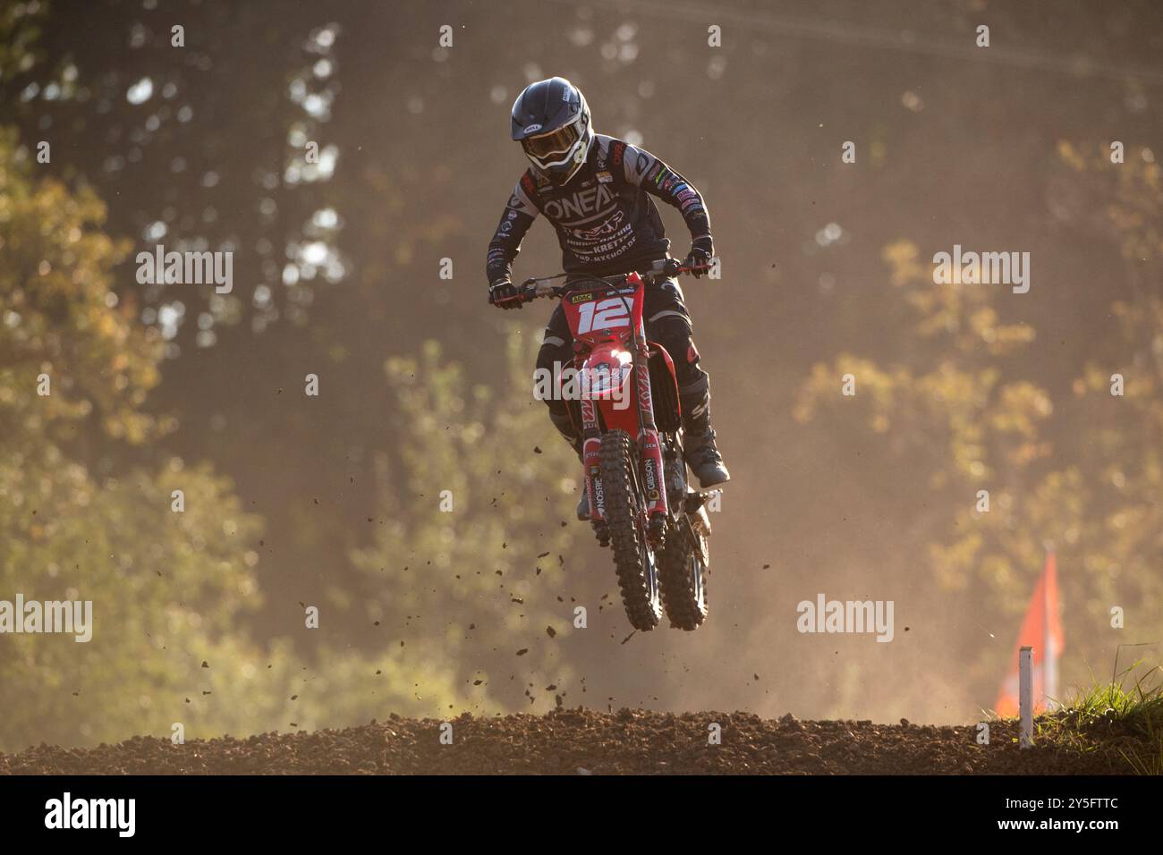 Max Nagl (Deutschland, Honda, KMP-Honda Racing Team powered by Krettek, #12), GER, Motocross, ADAC MX Masters Holzgerlingen, Saisonfinale, 21.09.2024 Foto: Eibner-Pressefoto/Michael Memmler Stockfoto