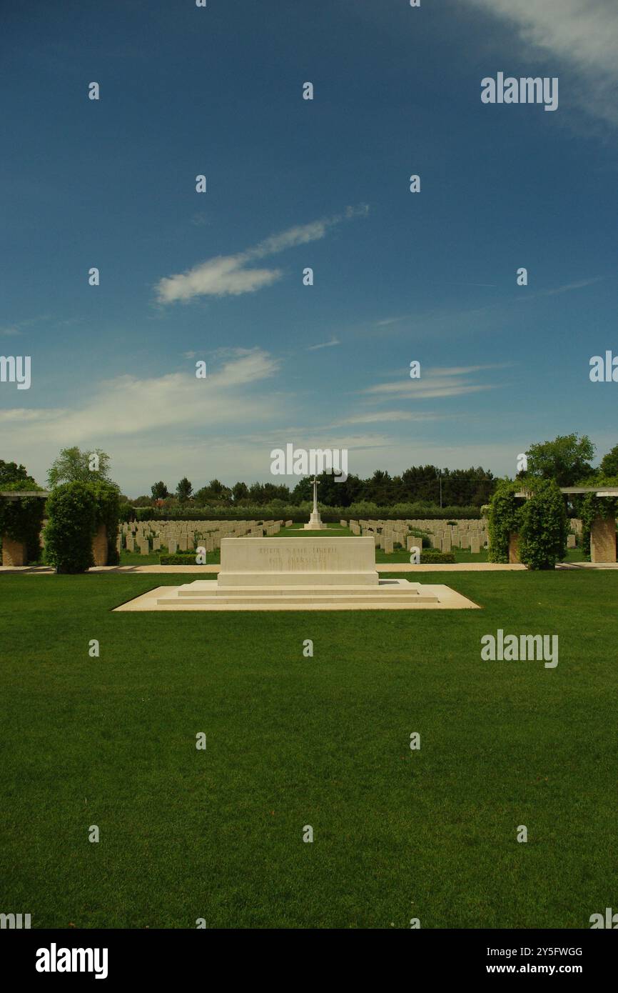 Ortona, Trabocchi Coast, Abruzzen, Italien - Moro River Canadian War Cemetery Stockfoto