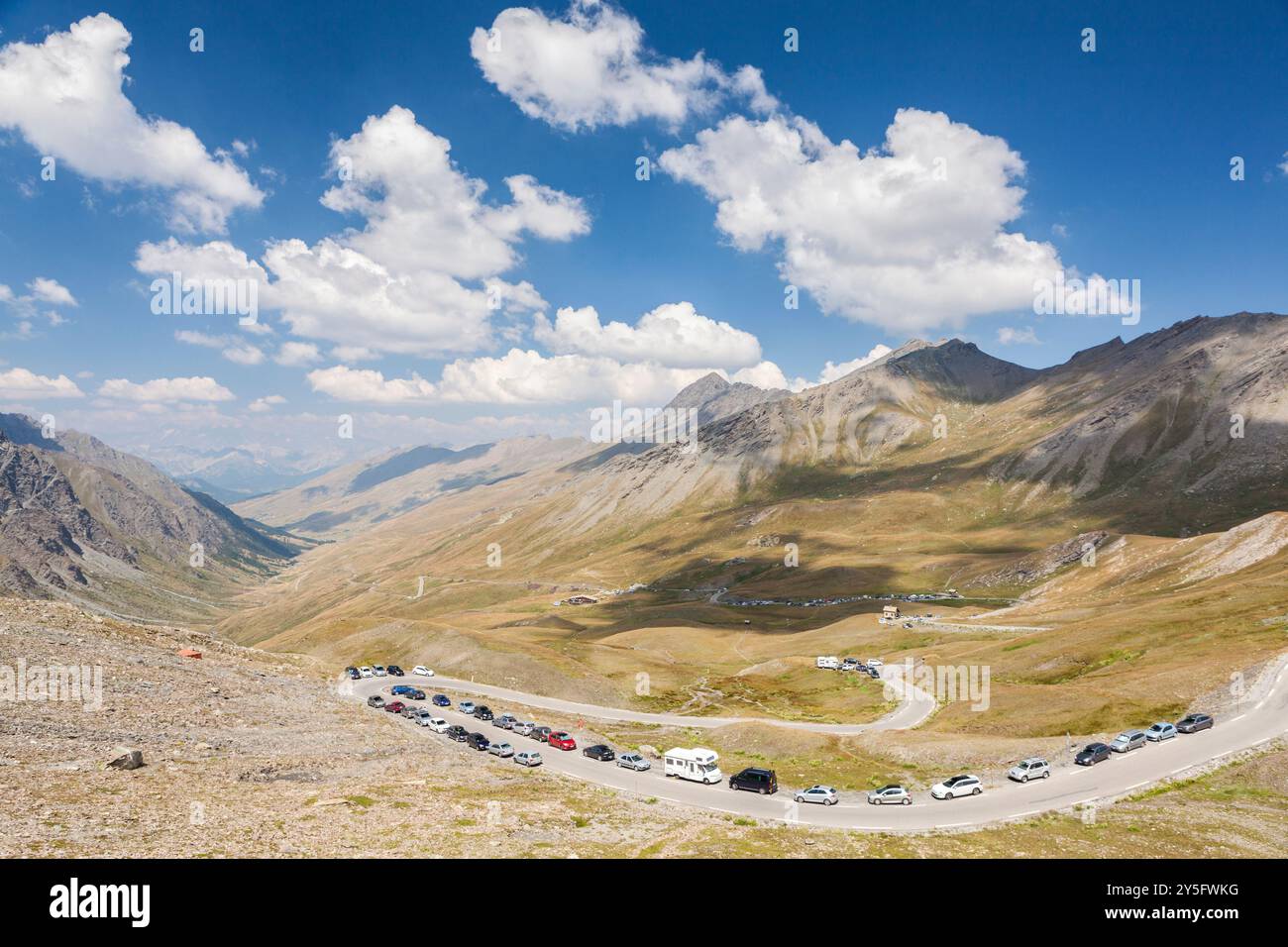 COL Agnel im Parc Naturel Régional du Queyras, Hautes-Alpes, Provence-Alpes-Côte d'Azur, Frankreich Stockfoto