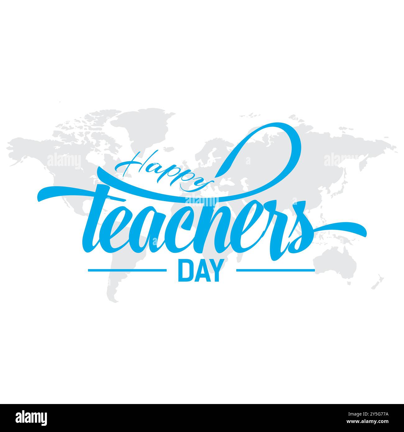 Happy Teachers Day, Teachertag Grußkarte, Social Media Vorlage, editierbare Vorlage, Teachertag Social Media Design. Stock Vektor