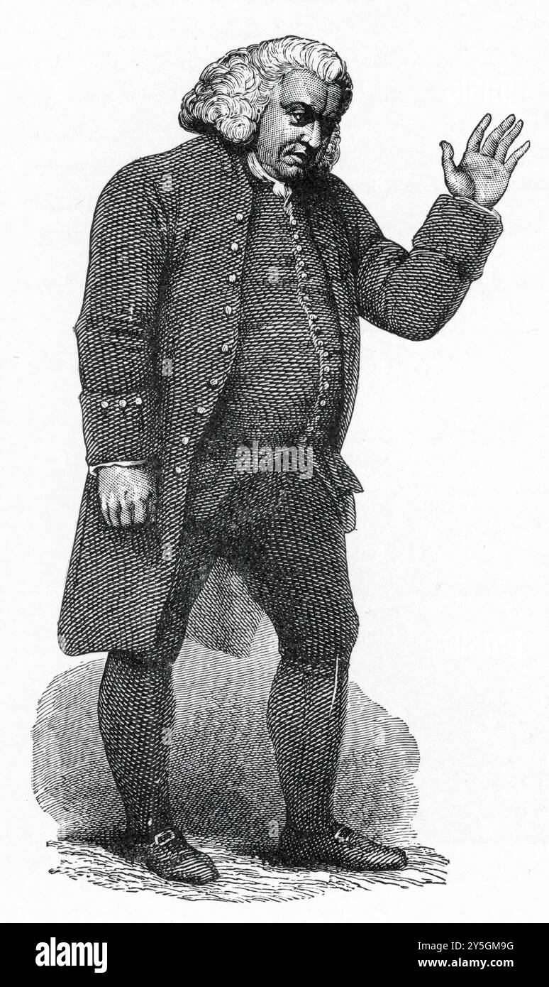 Samuel Johnson (1709-1784) - Porträt, historischer Stich Stockfoto