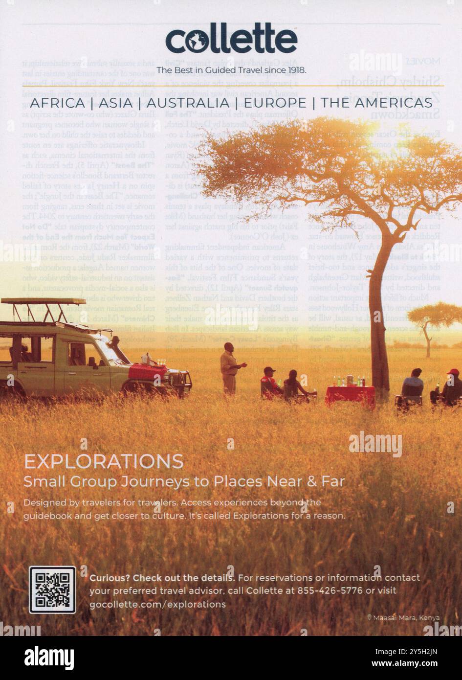 Entertainment and Lifestyle Magazine Advert, 2024, USA Stockfoto