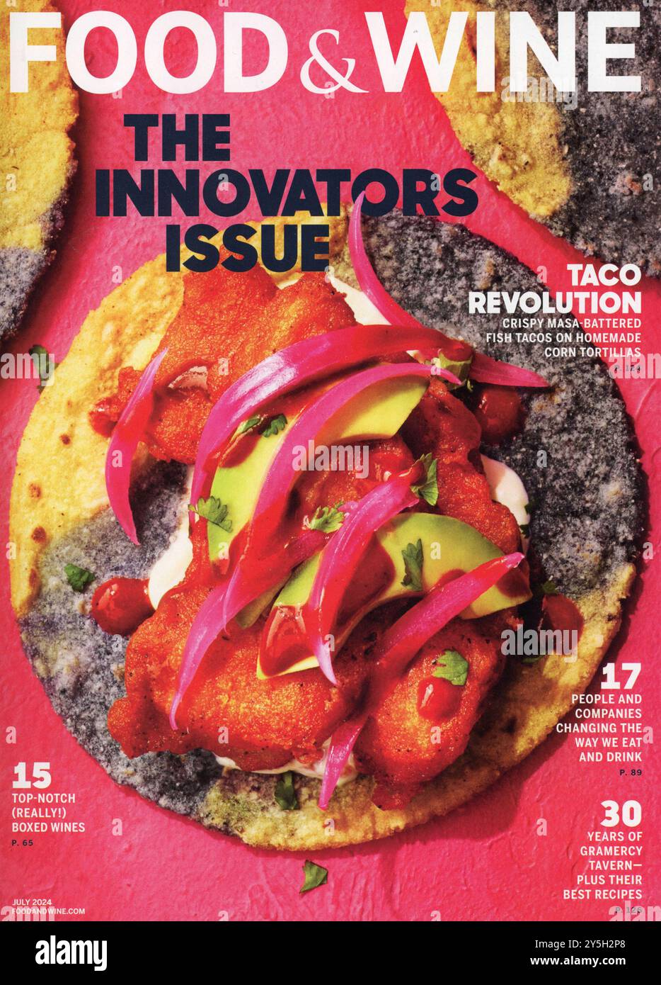 Cover des Magazins Food & Wine 2024, USA Stockfoto