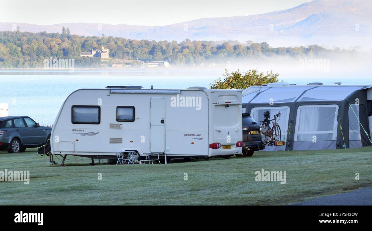 NORTH LEDAIG CARAVAN UND CAMPINGPLATZ IN DER NÄHE VON OBAN SCHOTTLAND GROSSBRITANNIEN Stockfoto