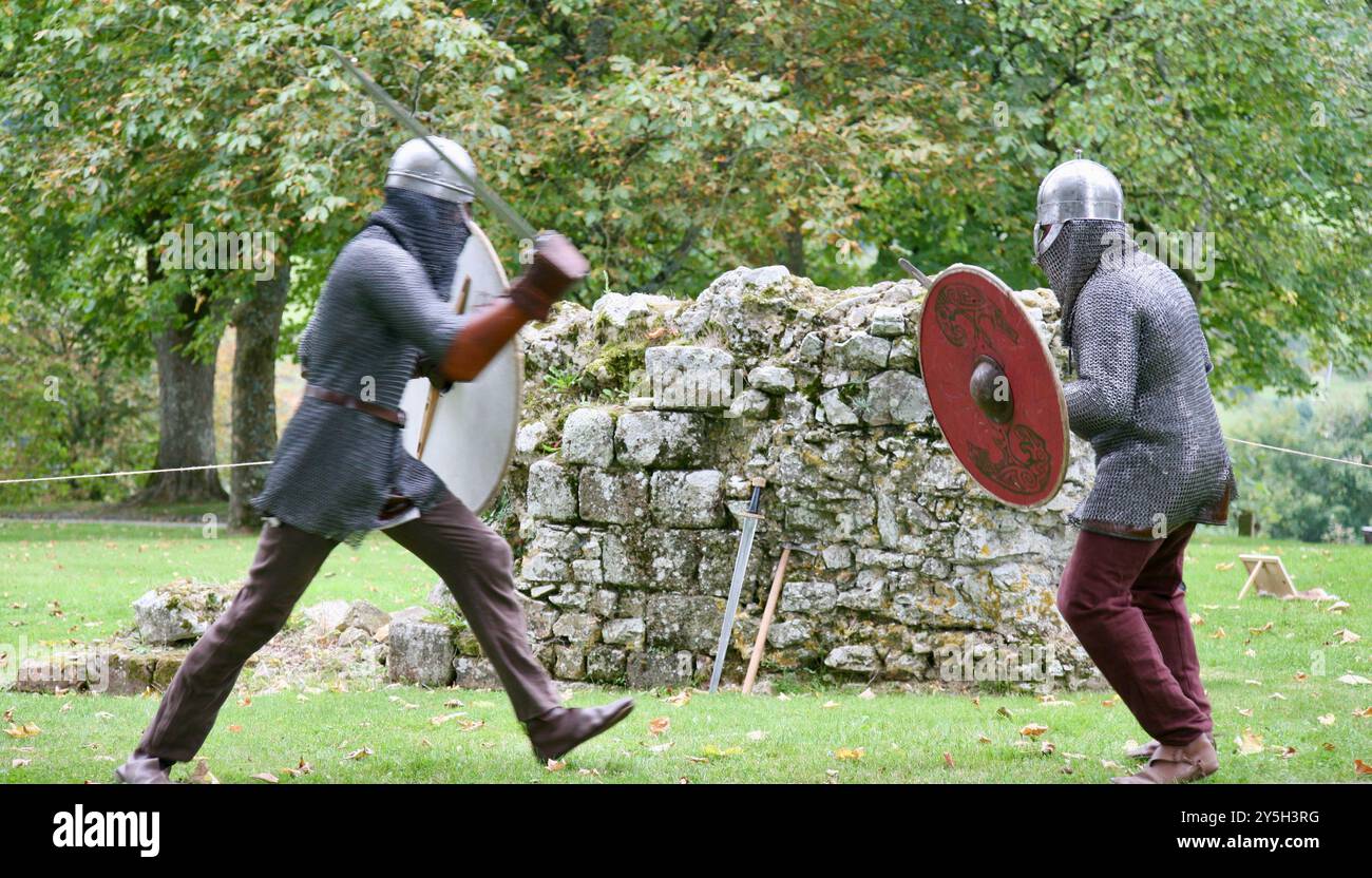 In der Hitze des Kampfes. Stockfoto