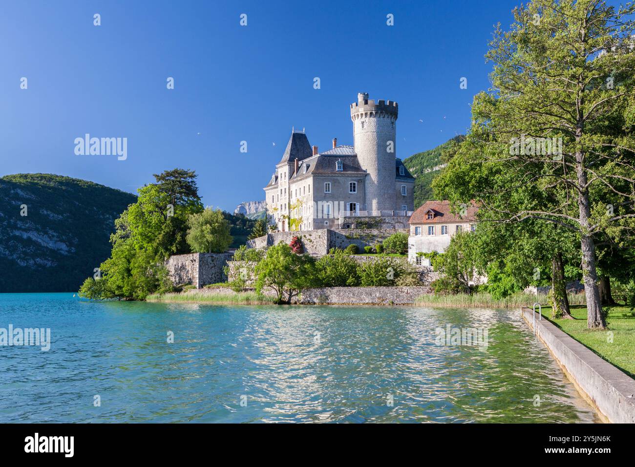Château Ruphy in Dungt Dorf in Annecy See, Haute-Savoie, Rhône-Alpes, Frankreich Stockfoto