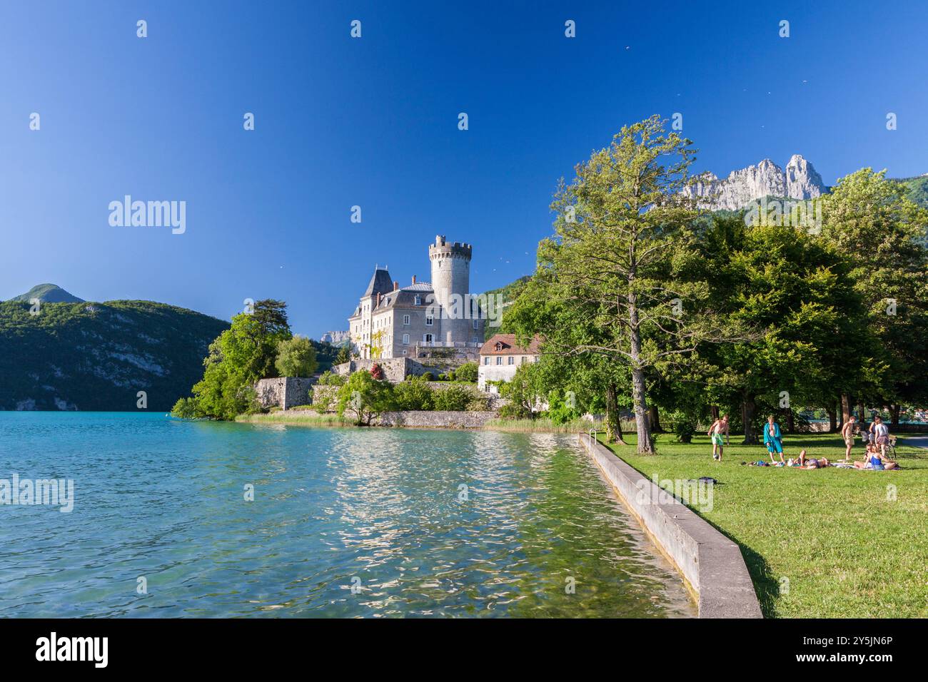 Château Ruphy in Dungt Dorf in Annecy See, Haute-Savoie, Rhône-Alpes, Frankreich Stockfoto