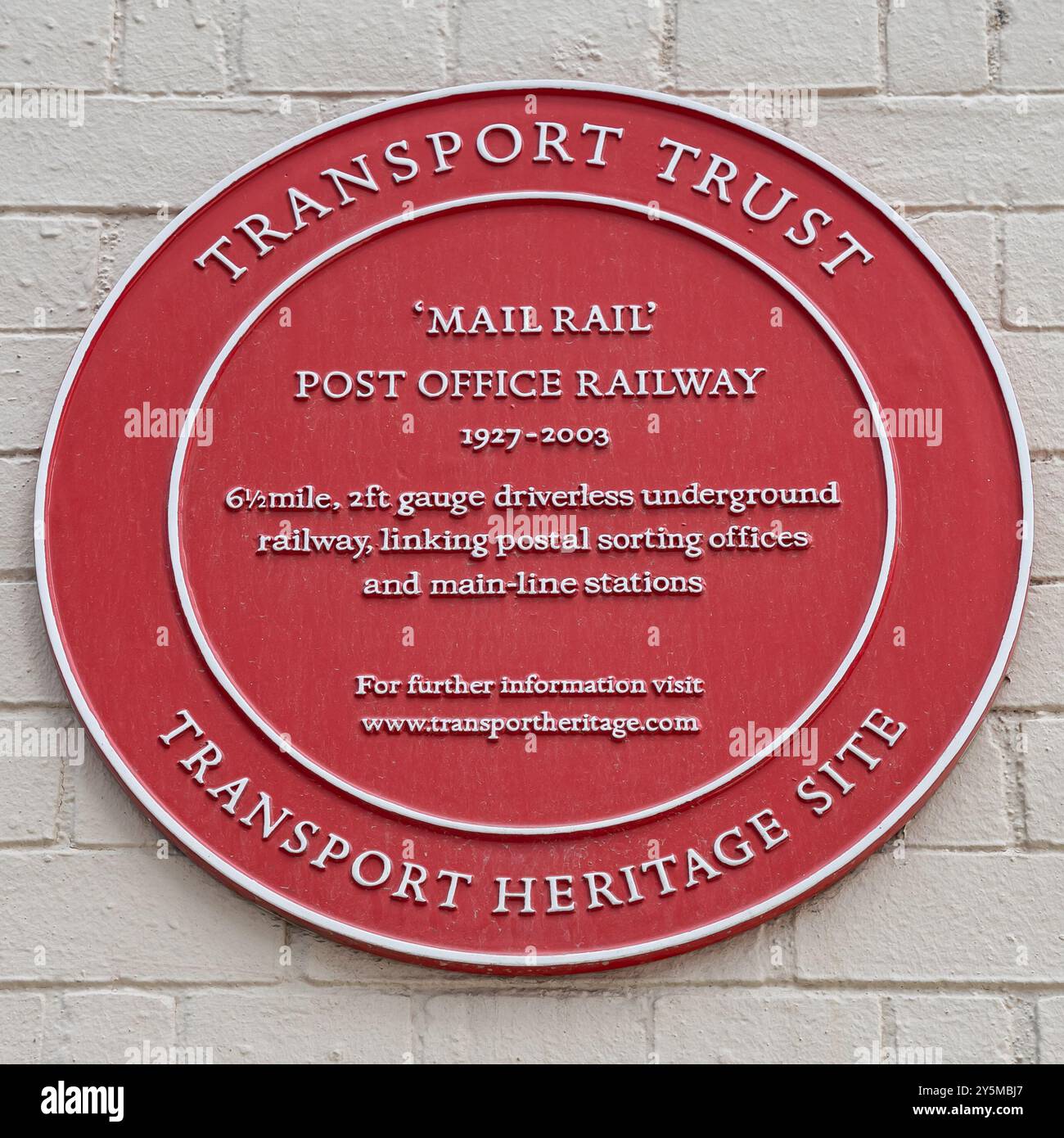 London Post Office Railway - Postal Museum, Mount Pleasant, London Stockfoto