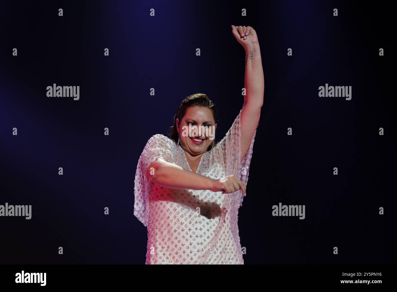 Madrid, Spanien. September 2024. Niña Pastori ( Maria Rosa Garcia) während einer Aufführung im Wizink Center am 22. September 2024 in Madrid, Spanien. Quelle: SIPA USA/Alamy Live News Stockfoto