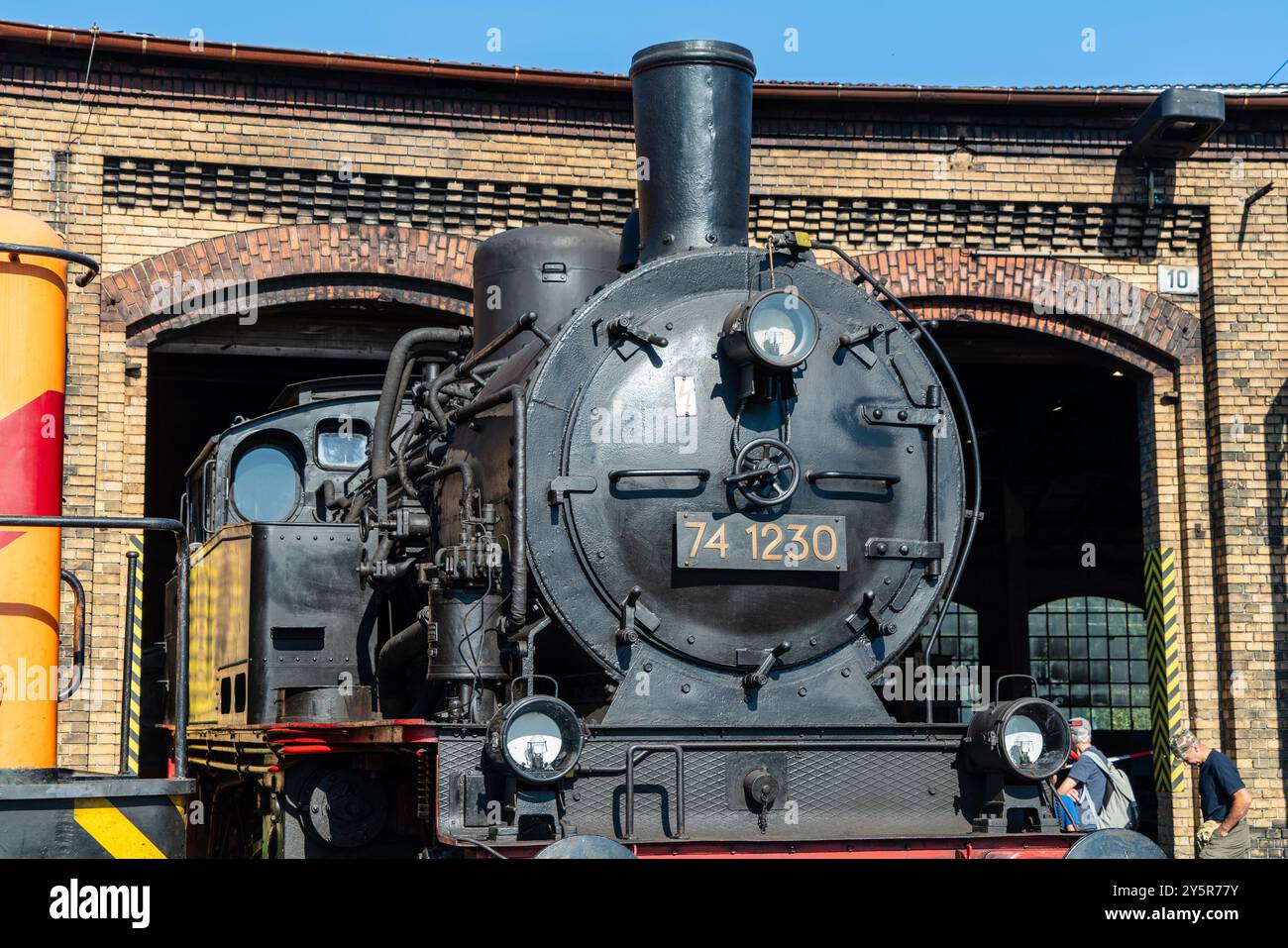 Berlin, 22. September 2024: Ein Eisenbahnfest findet im Bahnbetriebswerk Schöneweide statt. Stockfoto