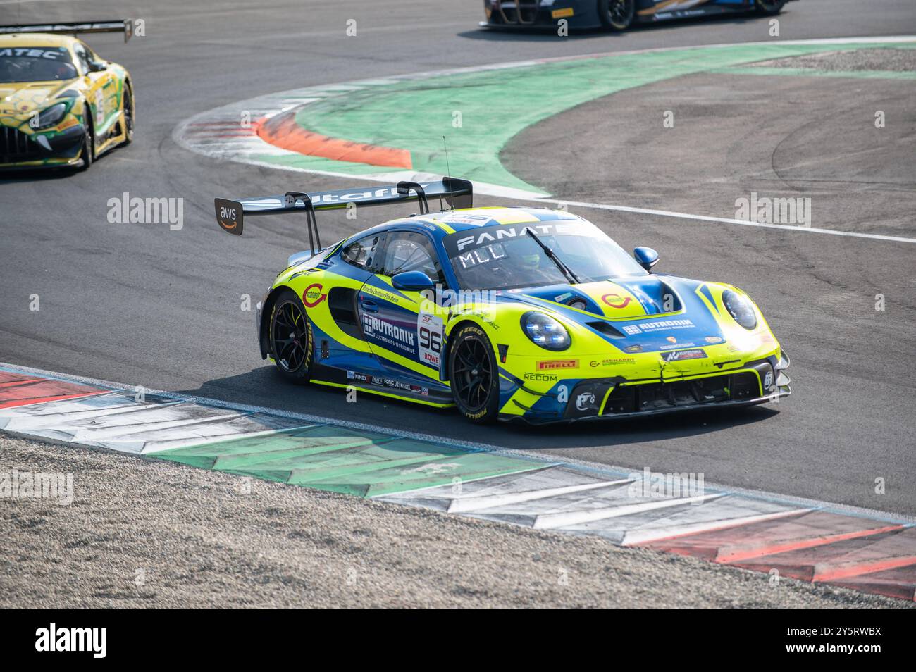 Julien ANDLAUER, Patric NIEDERHAUSER, Sven MULLER, von einem Team Rutronik Racing, auf einem Porsche 911 GT3 R (992) in Aktion während der Fanatec GT Word Challenge in Monza während des Fanatec GT Endurance Cup, Endurance Race in Monza, Italien, 22. September 2024 Stockfoto