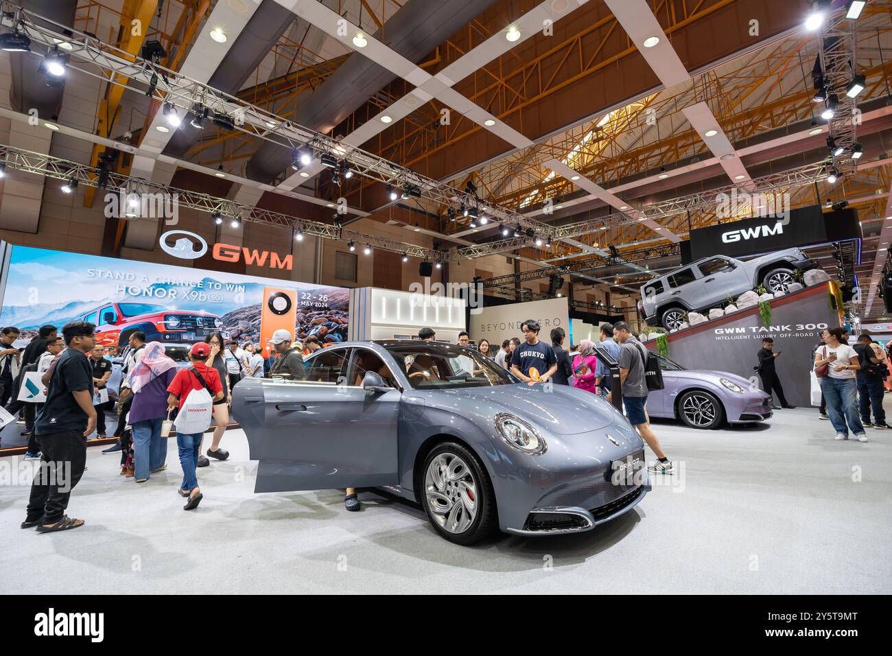 Serdang, Malaysia – Mai 24,2024: Das Auto der New ora 07 auf der Malaysia Autoshow wurde im Malaysia Agro Exposition Park Serdang (MAEPS) gezeigt. Peo Stockfoto