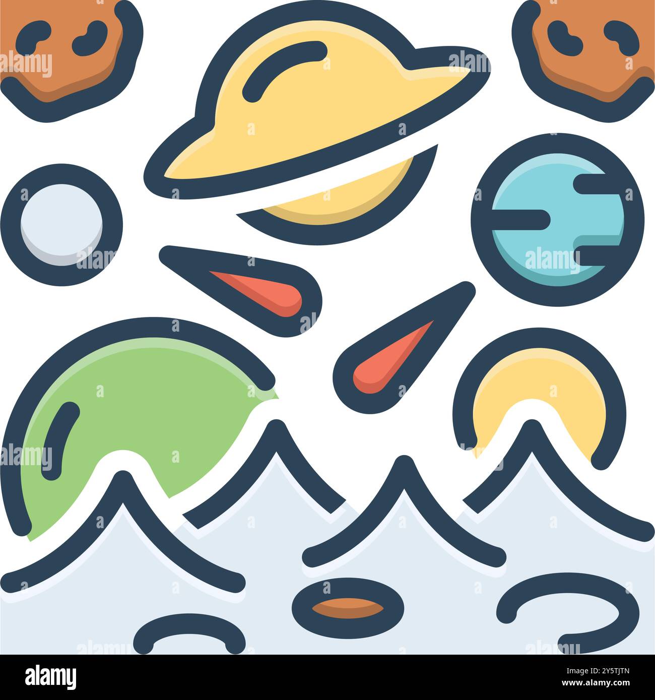 Symbol für Weltraumeroberung, Eroberung Stock Vektor