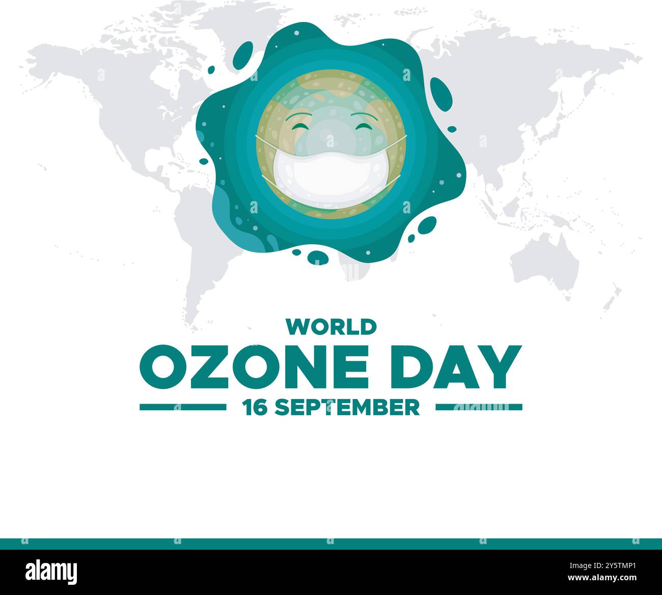 World Ozon Day, 16. September, Ozon Day Post, Poster, Anzeigen, Bannerdesign, Stock-Illustration, bearbeitbare Vorlage, DESIGN in sozialen Medien zum Weltozontag. Stock Vektor