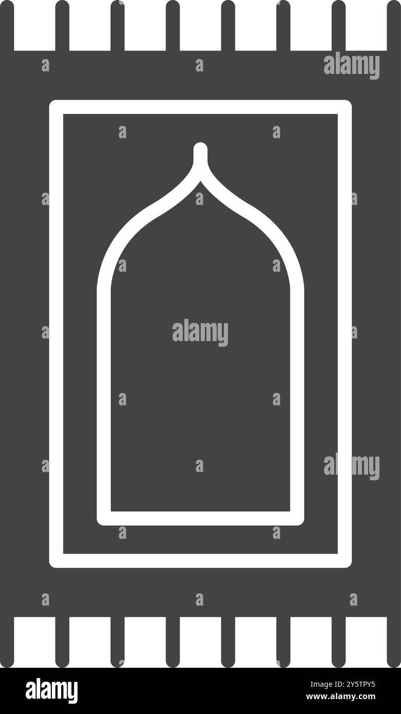 Vektorbild des Gebetsmatten-Symbols. Geeignet für mobile Anwendungen, Webanwendungen und Printmedien. Stock Vektor Vektorbild des Gebetsmatten-Symbols. Geeignet für mobile Anwendungen, Webanwendungen und Printmedien. Stock Vektor