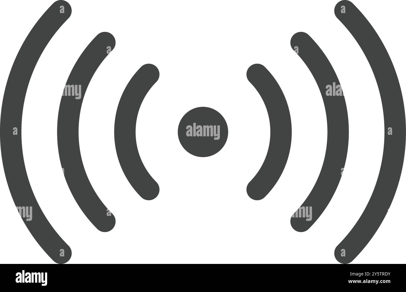 Vektorbild des Symbols zur Funkfrequenzerkennung. Geeignet für mobile Anwendungen, Webanwendungen und Printmedien. Stock Vektor