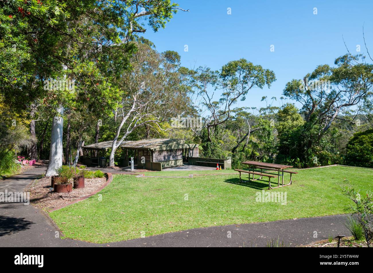 Picknickbereich, Booderee Botanic Gardens, NSW, Australien Stockfoto