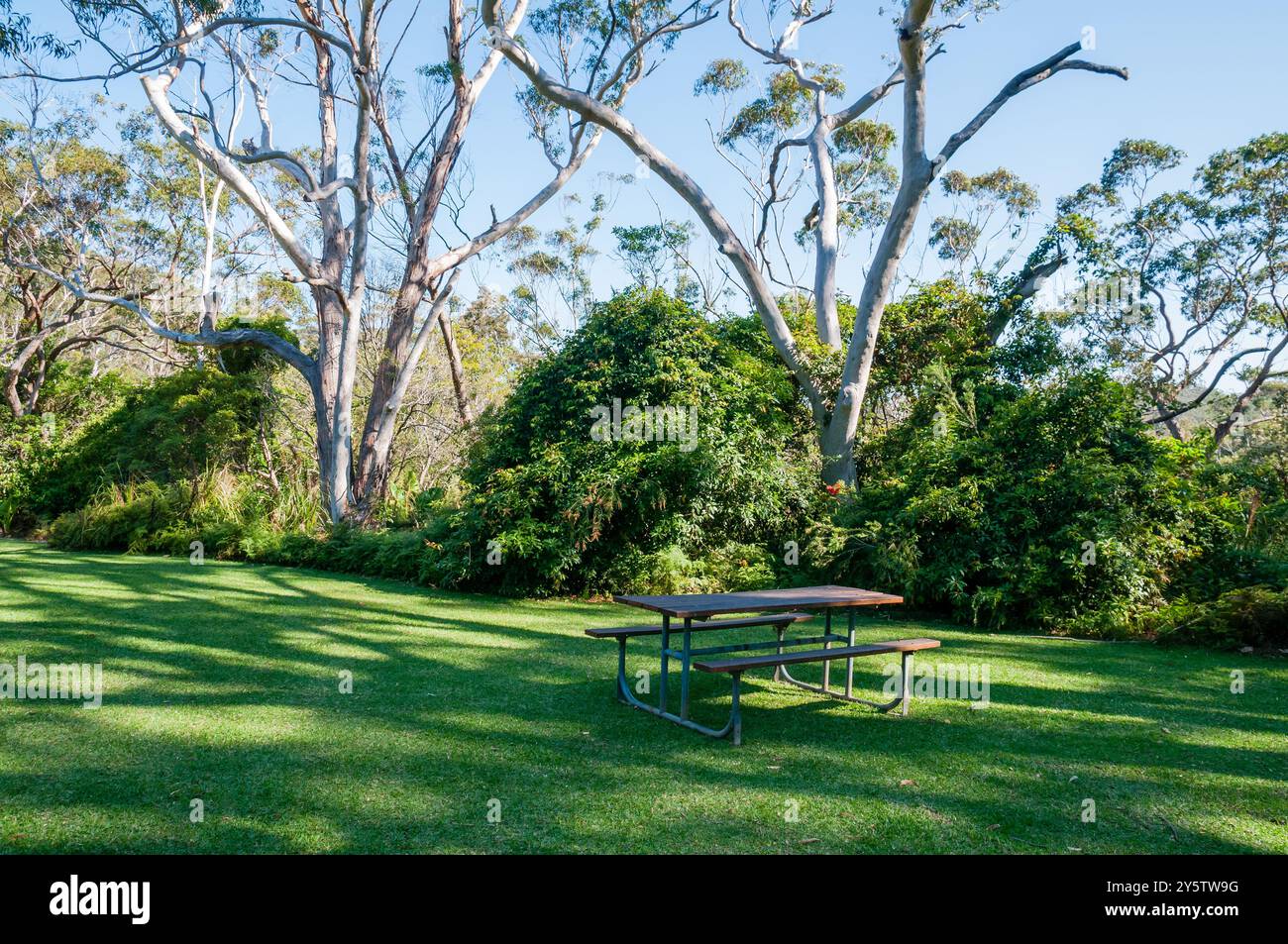 Picknickbereich, Booderee Botanic Gardens, NSW, Australien Stockfoto