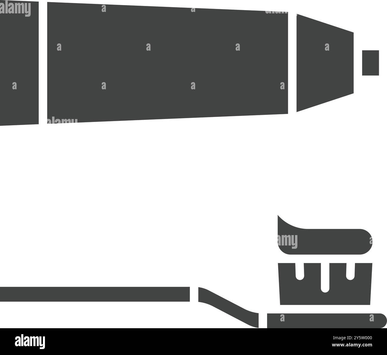 Vektorbild des Symbols Zahnpasta. Geeignet für mobile Anwendungen, Webanwendungen und Printmedien. Stock Vektor